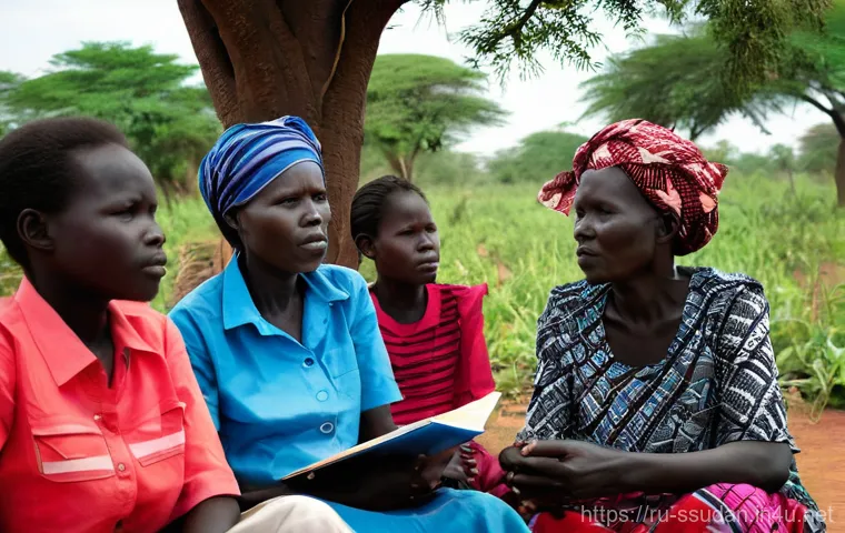 남수단 여성 정치인 - **Prompt:** A vibrant, empowering image of South Sudanese women actively participating in a democrat...