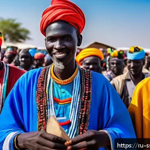 Home 33 남수단 아랍어 사용 - A vibrant cultural festival scene in South Sudan showcasing diverse ethnic groups dressed in colorfu...