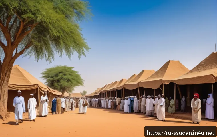 남수단 독립 과정 - A detailed historical scene depicting the colonial era in Sudan, showing British and Egyptian offici...